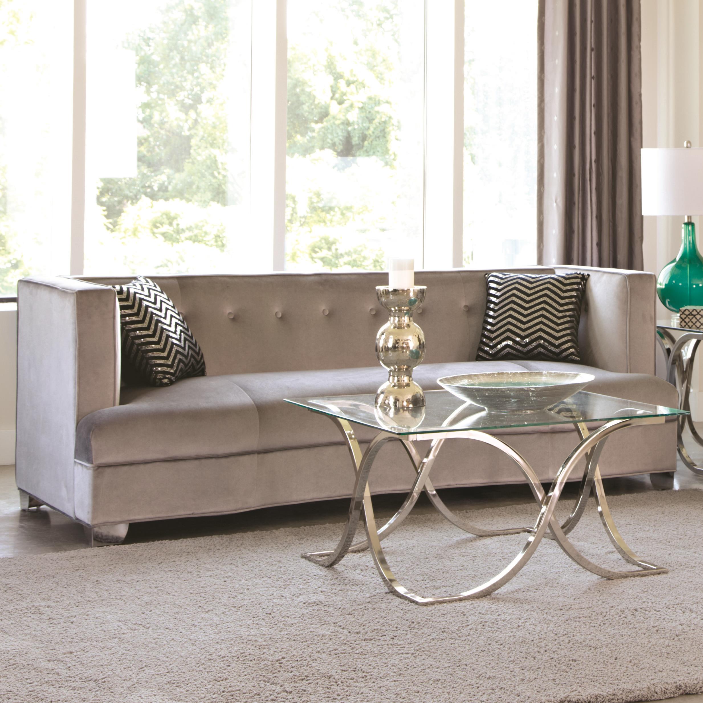 Coaster Caldwell Loveseat with Contemporary Style Value City